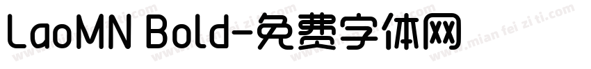 LaoMN Bold字体转换